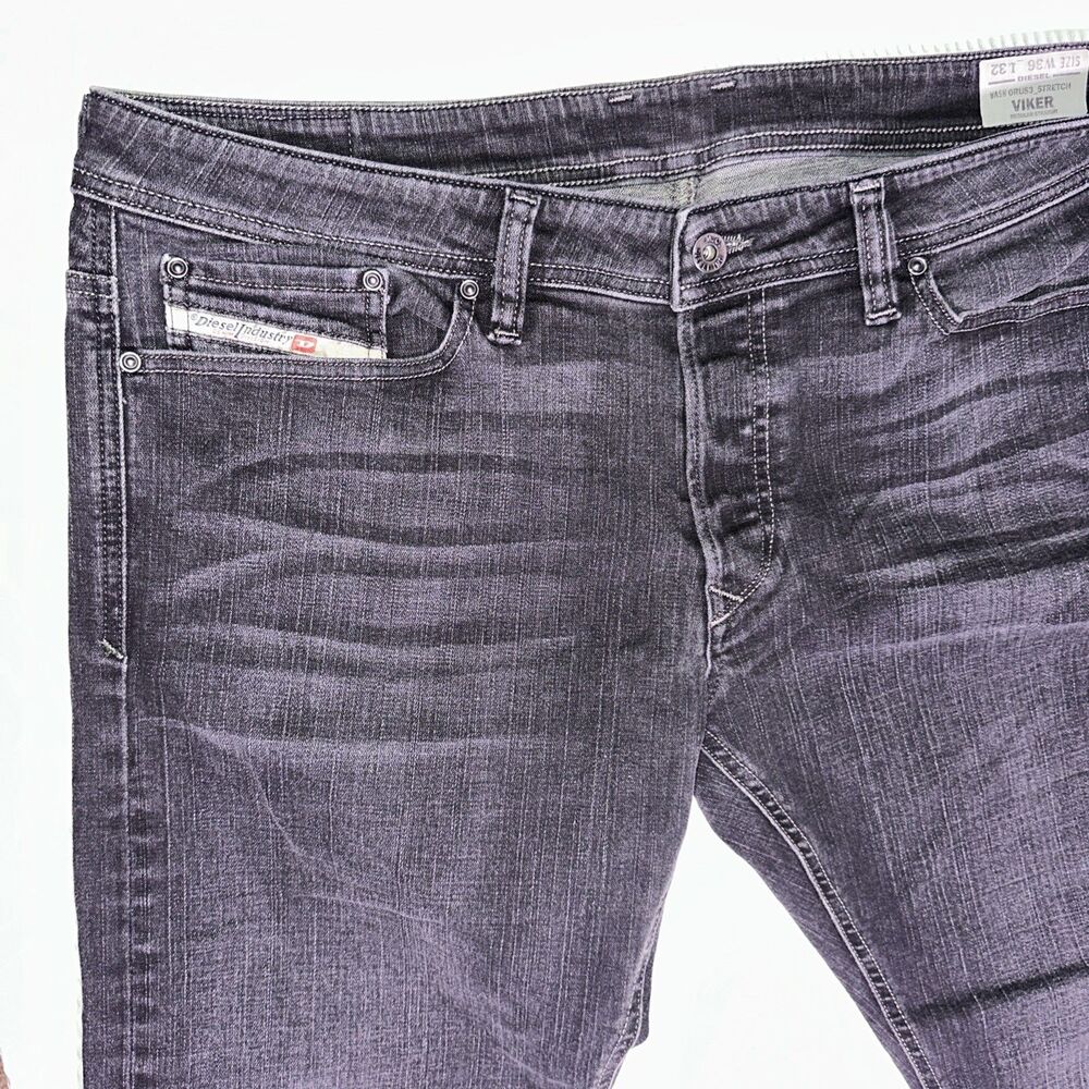 Diesel Industry Black Stretch Denim Jeans Mens Size *36x32 ORUS3